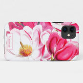 Floral pink botanisch stilvolles Geschenk Brauch Case-Mate iPhone Hülle (Rückseite (Horizontal))