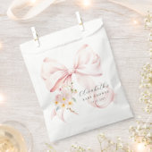 Floral Pink Bow Baby Dusche Beutel Geschenktütchen (Ausgeschnitten)