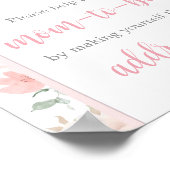 Floral Pink Bow Baby in Bloom Envelope Station Poster (Ecke)