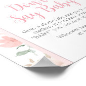 Floral Pink Bow Baby in Bloom Sage nicht Baby Poster (Ecke)