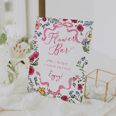 Floral Pink Bow Sie bindet die Bar der Knoten Blum Sockelschild