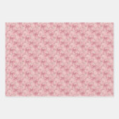 Floral Pink Bows Geschenkpapier Set (Vorderseite)