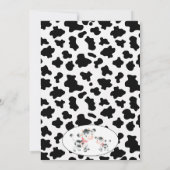 Floral Pink Bows Heilige Kuh Baby Dusche Einladung (Rückseite)