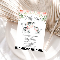 Floral Pink Bows Heilige Kuh Baby Dusche