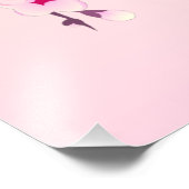 Floral Pink Cherry Blossom Schmetterlinge Fotodruck (Ecke)