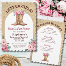 Floral Pink Cowgirl Bachelorette Girls Wochenende