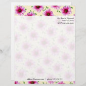 Floral Pink Dahlia Blume Foto Benutzerdefinierte A Briefbogen (Vorne/Hinten)