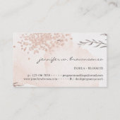 Floral Pink Doula Birth Coach Schwangere Visitenkarte (Rückseite)