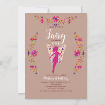 Floral Pink Fairy 1. Geburtstag
