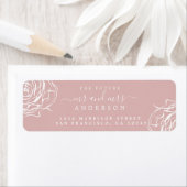 Floral Pink Future Mr. Wedding Rücksendeadresse (Insitu)