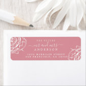 Floral Pink Future Mr. Wedding Rücksendeadresse (Insitu)