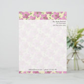 Floral Pink Garden Blume Foto Benutzerdefinierte A Briefkopf (Stehend Vorderseite)