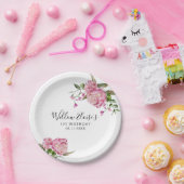 Floral Pink Geburtstagsparty Pappteller (Party)