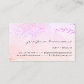 Floral Pink Gelbe Doula Geburtshilfe Schwangere Visitenkarte (Rückseite)