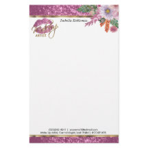 Floral Pink Glitzer Kiss