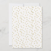 Floral Pink Gold Bunny Baby Dusche Einladung (Rückseite)