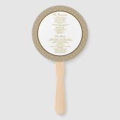 Floral Pink Gold Hochzeitsprogramm Fächer (Rückseite)