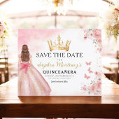 Floral Pink Gold Princess Birthday Quinceanera Flyer