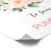 Floral Pink Gold Pumpen Geburtstagsparty Unterzeic Poster (Ecke)