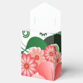 Floral Pink Hibiscus Tent With Ribbon Favor Box Geschenkschachtel (Geöffnet)