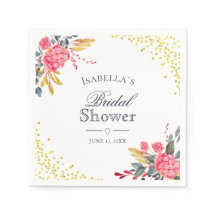 Floral Pink Hydrangeas Imitate Gold Brautparty