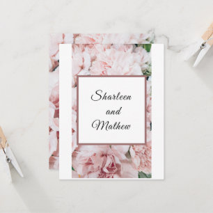 Floral Pink Magnolia Hochzeitseinladung Einladung