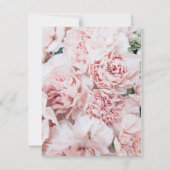 Floral Pink Magnolia Hochzeitseinladung Einladung (Rückseite)