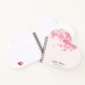 Floral Pink Makeust Künstlerhair Stylist Business Notizblock (Innenseite)