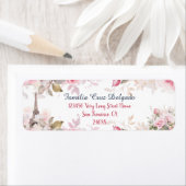 Floral Pink Paris Rücksendeadresse (Insitu)