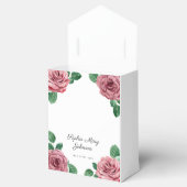 Floral Pink Peonies Girl Religious First Communion Geschenkschachtel (Geöffnet)