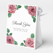 Floral Pink Peonies Girl Religious First Communion Geschenkschachtel (Rückseite)