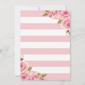 Floral Pink Peonies Mütter Tag Brunch Einladung (Rückseite)