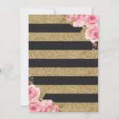 Floral Pink Peonies Mütter Tag Brunch Einladung (Rückseite)