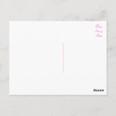 Floral Pink Peony Blume - Danke, Hallo Postkarte (Rückseite)