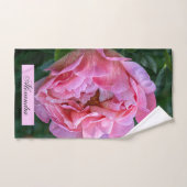 Floral Pink Peony Fotografy Badhandtuch Set (Handtuch)