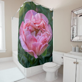 Floral Pink Peony Fotografy Duschvorhang