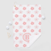 Floral Pink, Personalisiert Golfhandtuch (Insitu)