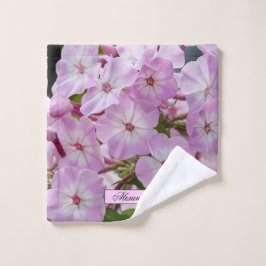 Floral Pink Phlox Fotografie Badhandtuch Set