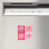 Floral Pink Popart Magnet (In Situ (Geschirrspüler))
