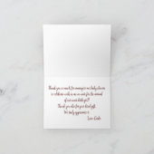 Floral Pink Pumpkin Baby Dusche Dankeskarte (Innenseite)