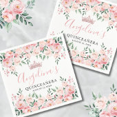 Floral Pink Quinceañera Serviette