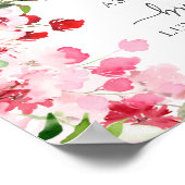 Floral Pink Red Bridal Luncheon Poster (Ecke)