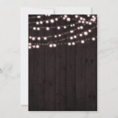 Floral Pink Rustic Wood Lights Graduation Party Einladung (Rückseite)