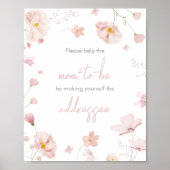 Floral Pink Spring Baby in Bloom Envelope Station Poster (Vorne)
