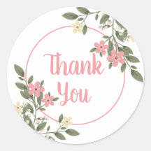 Floral Pink Vielen Dank Blume Hochzeit botanisch