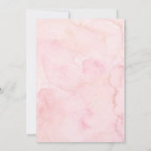 floral pink watercolor baby shower tea coquette einladung (Rückseite)