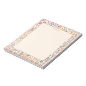 Floral Plaid “Grateful” Notepad –Pastel Stationery Notizblock (Rotiert)