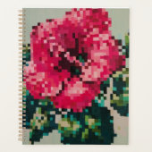 Floral planner with pink pixel hibiscus planer (Vorderseite)