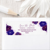 Floral Plum Lila SAVE THE DATE Hochzeit (Insitu)