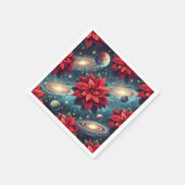 Floral Poinsettia Himmelsmuster Dekoupage Serviette (Ecke)